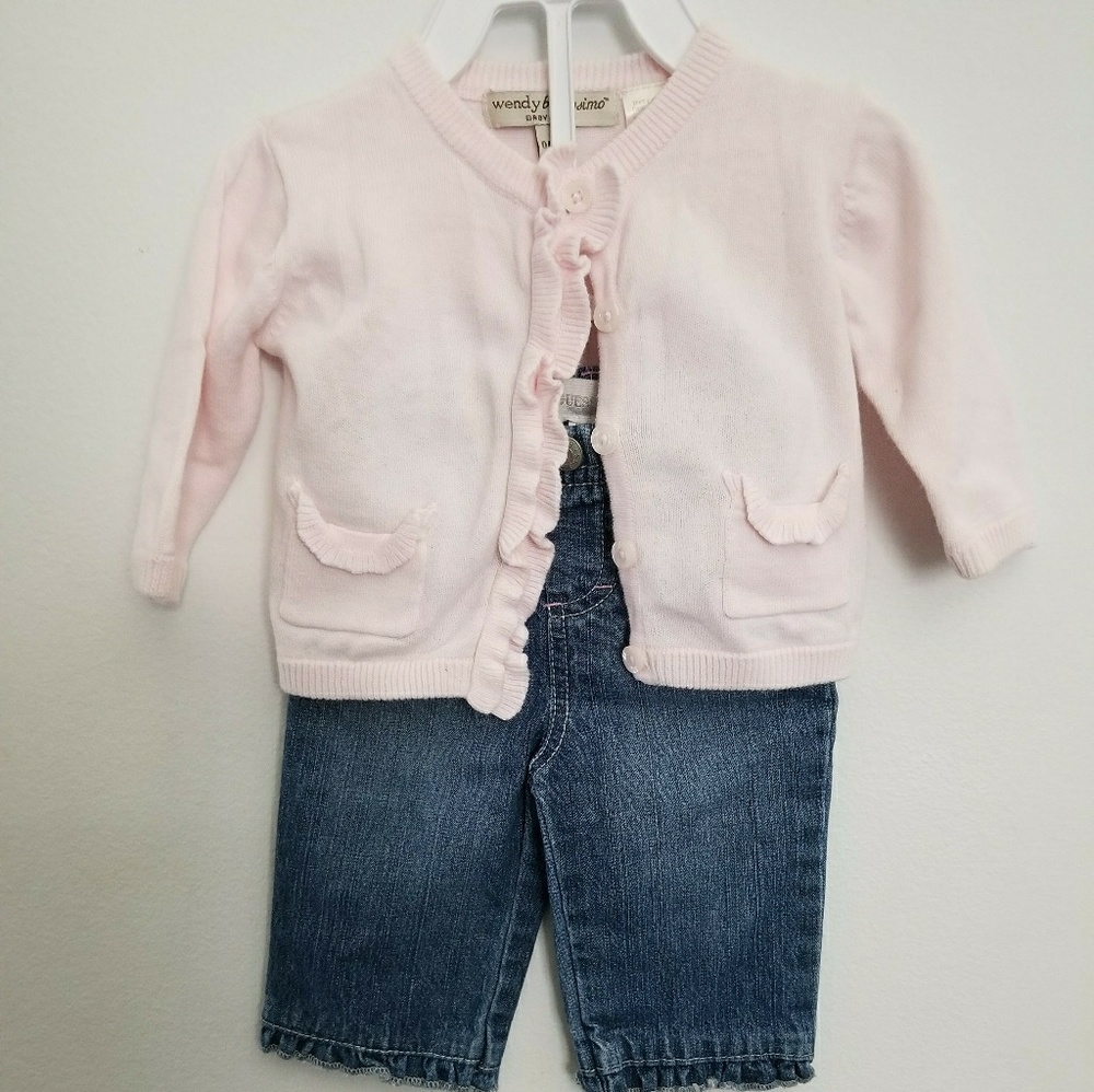 Wendy Bellissimo and Guess outfit, size 0-3mos